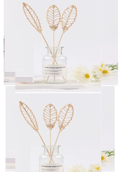 3 Tek Adet 3 Aromaterapi Koku Dağıtıcı Rattan Şişe Ahşap Difüzör Çubuk (Spiral-Yaprak-Dalgalı fırsatları