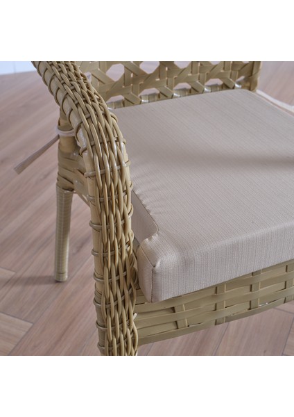 Ayaz 4 Kişilik Rattan Bahçe Balkon Mutfak Masa Takımı Cappuccino fırsatları