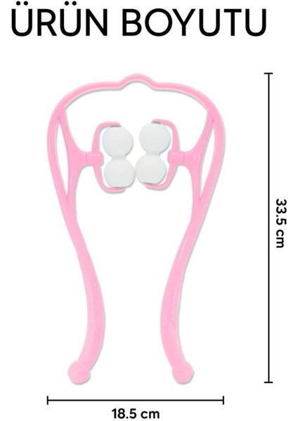 Boyun Bacak Ayak Bel Masaj Aleti Çok Fonksiyonlu Manuel 4 Tekerlekli - Pembe modelleri