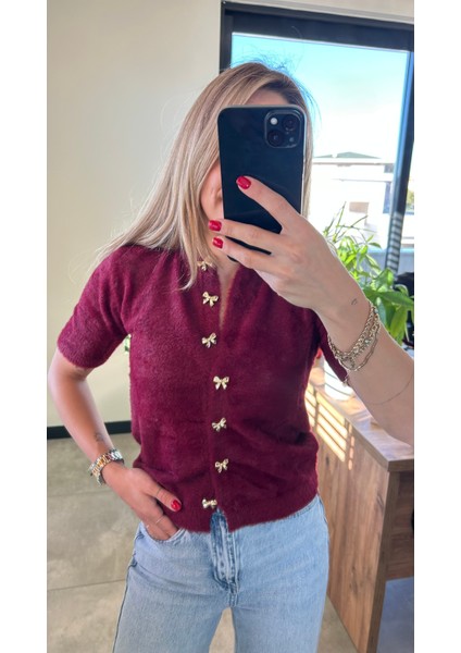 Bordo Yumoş Ceket