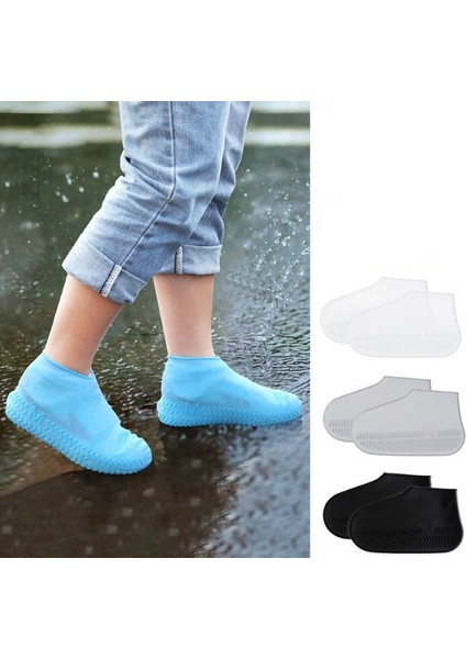 Silikon Ayakkabı Kılıfı Kaymaz Su Kir Geçirmez M Beden Siyah (5314) fiyatları