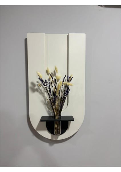 Begonvil Ahşap Pilli Ledli Iskandinav Tarzı Salon Duvar Rafı Modern Çiçeklik 40 x 75 cm indirimleri