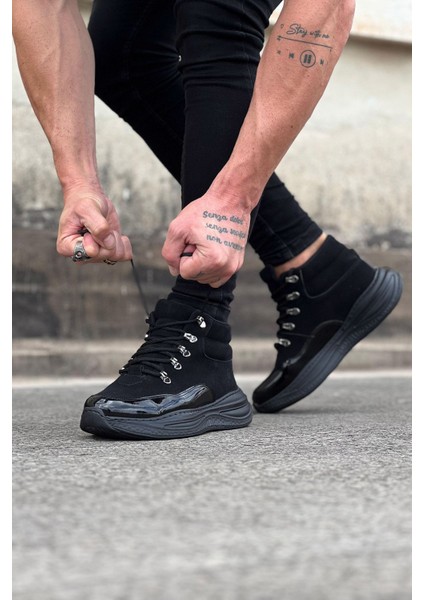 WG035 Kömür Rugan Yüksek Taban Yarım Bilek Bot fiyatları