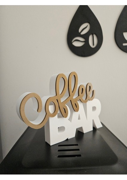 Kahve Köşesi Coffee Bar Yazılı Dekoratif Masaüstü Biblo indirimleri