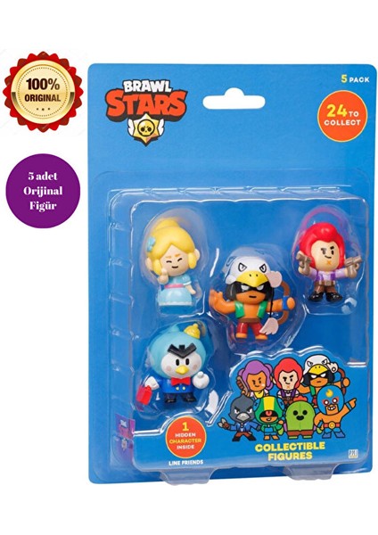 Brawl Stars 5'li Figür Set Brawl Stars Oyuncak Set Orijinal Brawl Stars modelleri