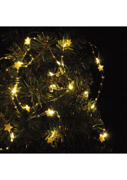 3 M Incili Yıldızlı Peri LED Işık Yılbaşı Dekoratif Aydınlatma Süsü