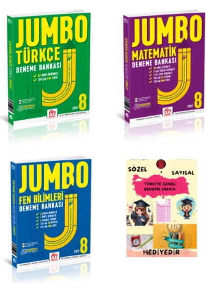 Model Eğitim Yayınları 8. Sınıf Jumbo Türkçe Matematik Fen Bilimleri Deneme Bankası