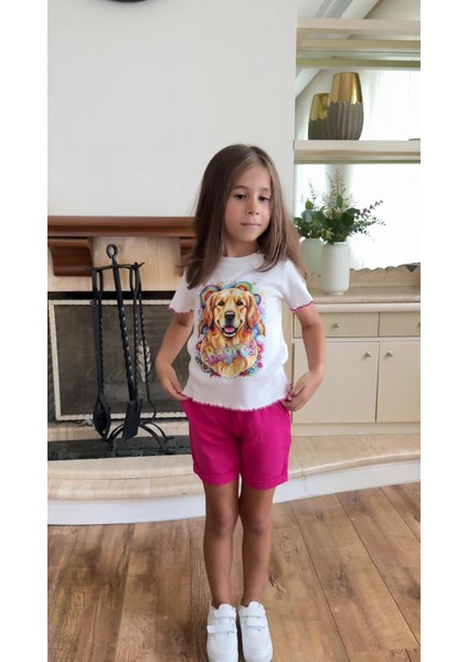 Mino Alaçatı Keten Şort-Bayro Baskılı Pamuk Tişört Takım fiyatları