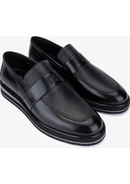 Erkek Hakiki Deri Siyah Floter Loafer Ayakkabı 183 20089 Erk Ayk SK25-26 Sıyah Acma/syh Fltr fiyatları