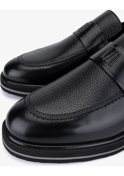 Erkek Hakiki Deri Siyah Floter Loafer Ayakkabı 183 20089 Erk Ayk SK25-26 Sıyah Acma/syh Fltr modelleri