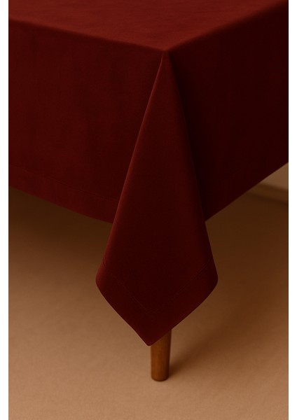 Kadife Dokulu Masa Örtüsü | Şık, Yumuşak, Leke Tutmaz Bordo Masa Örtüsü fiyatları
