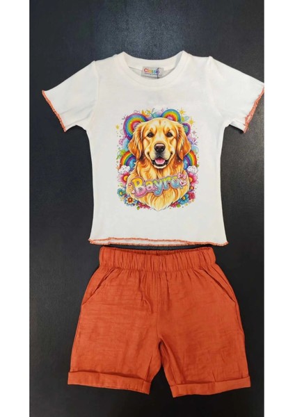 Mino Alaçatı Keten Şort-Bayro Baskılı Pamuk Tişört Takım modelleri