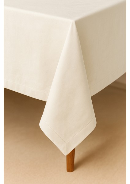 Kadife Dokulu Masa Örtüsü | Şık, Yumuşak, Leke Tutmaz Ekru Masa Örtüsü fiyatları