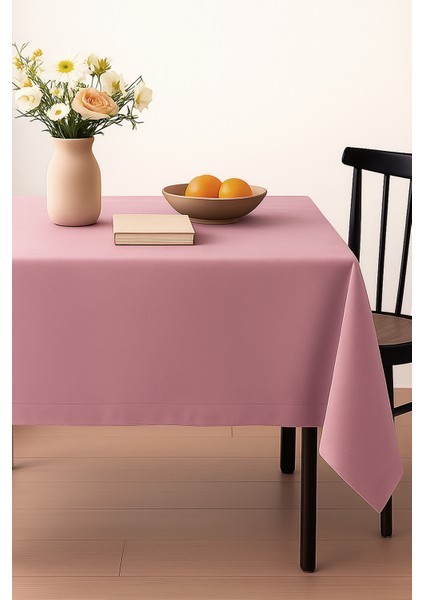 Kadife Dokulu Masa Örtüsü | Şık, Yumuşak, Leke Tutmaz Pembe Masa Örtüsü