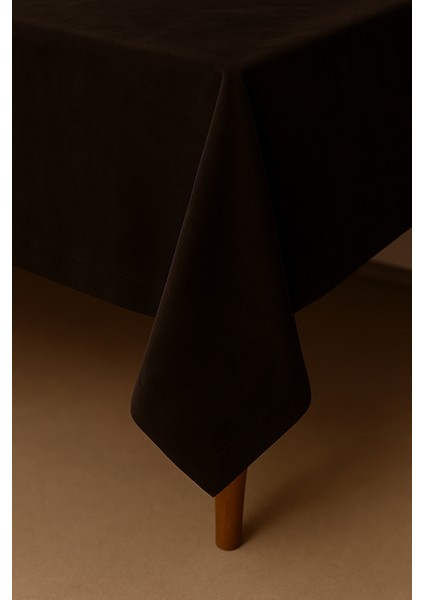 Kadife Dokulu Masa Örtüsü | Şık, Yumuşak, Leke Tutmaz Kahverengi Masa Örtüsü fiyatları