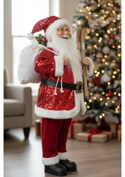 Yılbaşı Yeni Yıl Dekor Süs Kırmızı Noel Baba 45 cm fiyatları