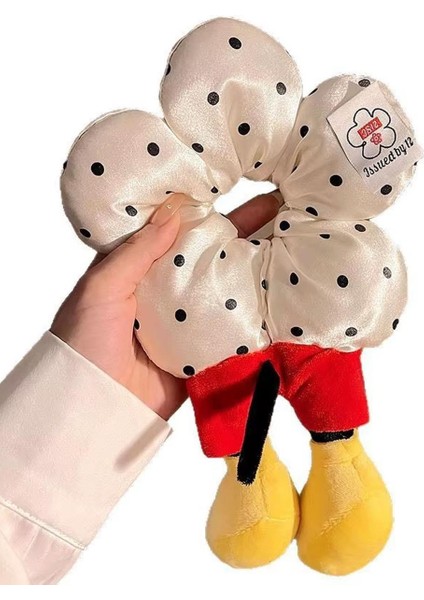 Miki Fare Detaylı Yeni Trend Pofuduk Peluş Simit Saç Bağlama Tokası