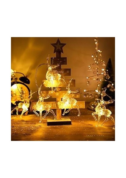 10'lu LED Ren Geyiği Işık Zinciri – Yılbaşı Dekoratif Fener Modeli (Pvc Kutuda) fiyatları