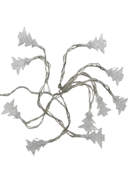 2 Metre Pilli Çam Ağacı LED Işık – 10'lu Yılbaşı Dekor Aydınlatma Modeli