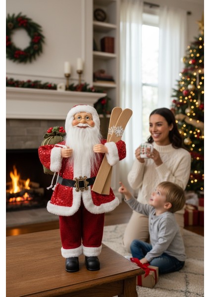 Yılbaşı Yeni Yıl Dekor Süs Kırmızı Noel Baba 45 cm fırsatları