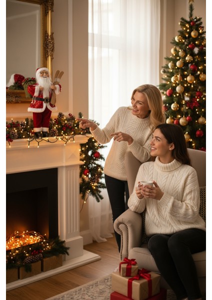 Yılbaşı Yeni Yıl Dekor Süs Kırmızı Noel Baba 45 cm indirimleri