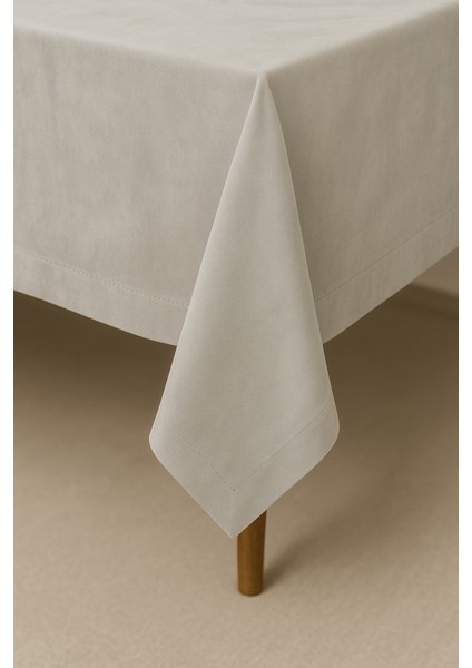 Kadife Dokulu Masa Örtüsü | Şık, Yumuşak, Leke Tutmaz Taş Rengi Masa Örtüsü fiyatları