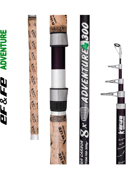 Effe Adventure Teleskopik Olta Kamışı