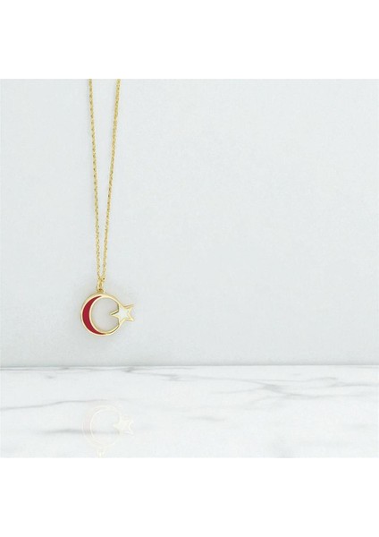 14 Ayar Altın Ayyıldız Kolye - 0196728 fiyatları