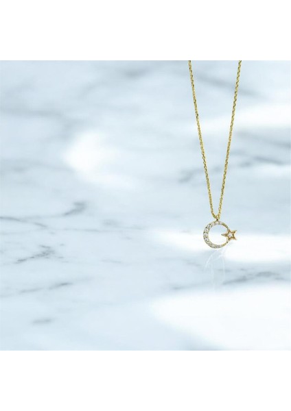 14 Ayar Altın Ayyıldız Kolye - 0202241 fiyatları