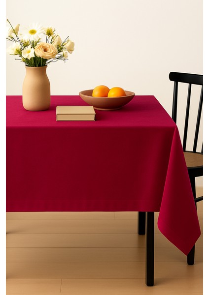 Kadife Dokulu Masa Örtüsü | Şık, Yumuşak, Leke Tutmaz Fuşya Masa Örtüsü