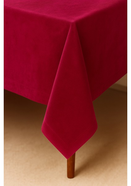 Kadife Dokulu Masa Örtüsü | Şık, Yumuşak, Leke Tutmaz Fuşya Masa Örtüsü fiyatları