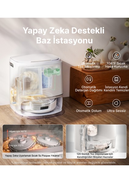 Freo Z10 Akıllı Robot Süpürge Beyaz,15.000PA Emiş Gücü fiyatları