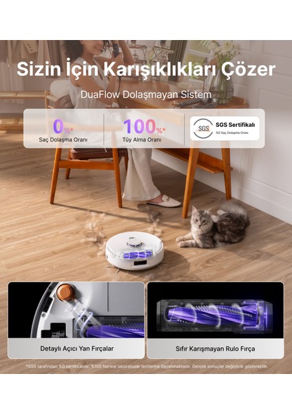 Freo Z10 Akıllı Robot Süpürge Beyaz,15.000PA Emiş Gücü