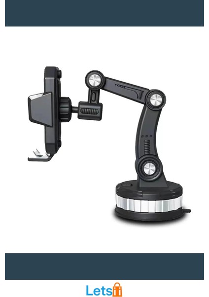 360 Derece Dönen Çok Fonksiyonlu Telefon Tutucu Siyah Gri modelleri