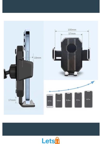 360 Derece Dönen Çok Fonksiyonlu Telefon Tutucu Siyah Gri fırsatları