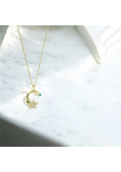 14 Ayar Altın Ayyıldız Kolye - 0201265 fiyatları
