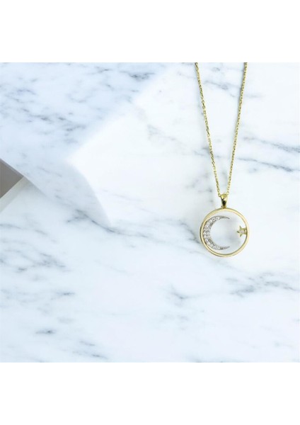 14 Ayar Altın Ayyıldız Kolye - 0202240 fiyatları