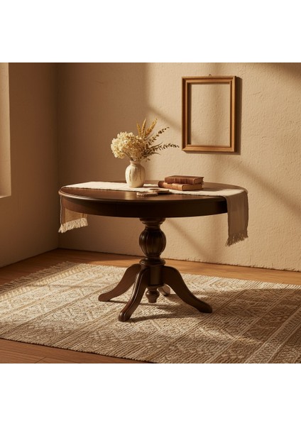 Elegansia Ahşap Açılır Masa, Klasik Ayak, Perdeli Masa Tablası fırsatları