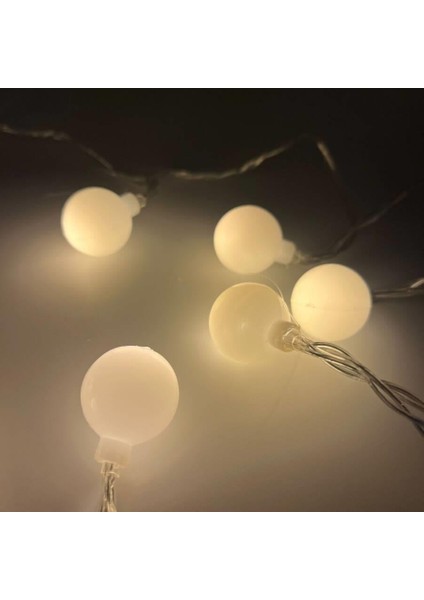 2 Metre Pilli Boncuk Top LED Işık – 10'lu Yılbaşı Dekor Aydınlatma Modeli fiyatları