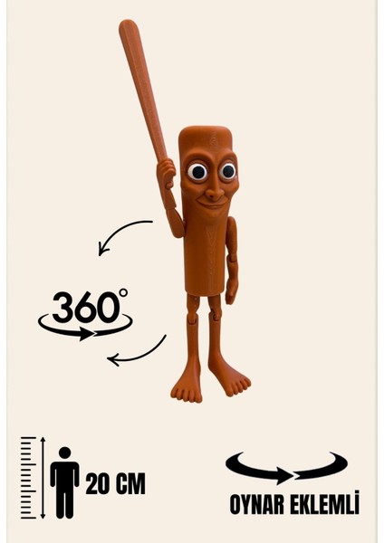 Sahur Brainrot Eklemli-Mega Boy 20CM Figür fiyatları