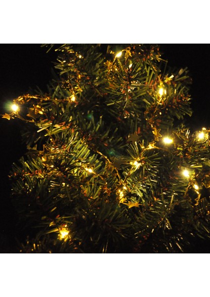 2.5 M Pilli Gün Işığı Mini Altın Folyo Yıldız LED Işık Süsü – Dekoratif Aydınlatma