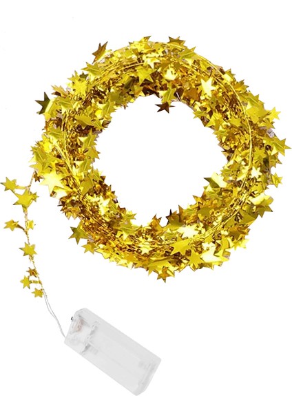 2.5 M Pilli Gün Işığı Mini Altın Folyo Yıldız LED Işık Süsü – Dekoratif Aydınlatma modelleri