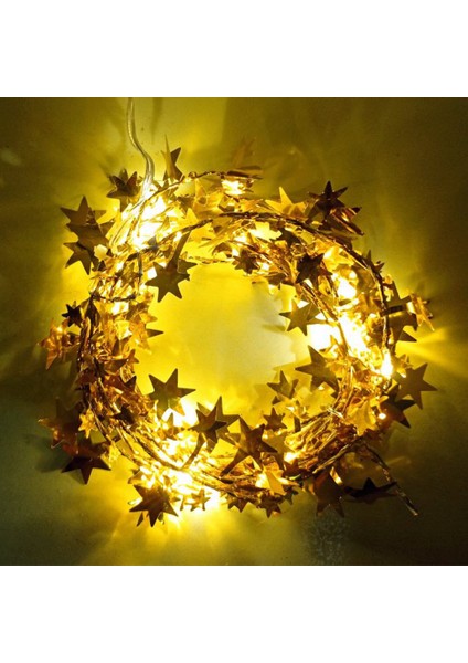 2.5 M Pilli Gün Işığı Mini Altın Folyo Yıldız LED Işık Süsü – Dekoratif Aydınlatma fırsatları