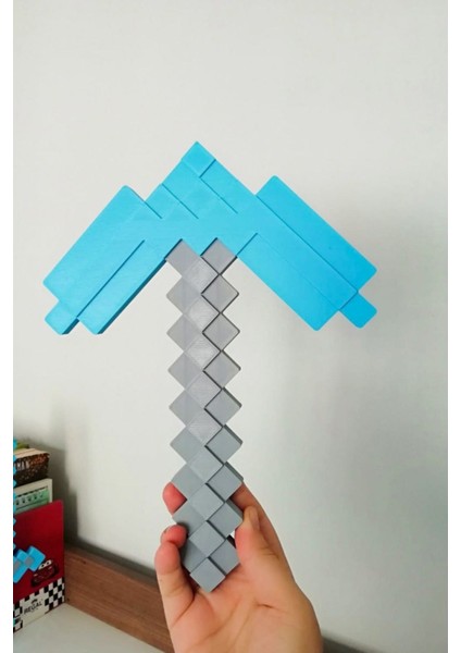 BURSA3DFILAMENT Özel Kılıç-Kazma Ikili Set 25 Cm/ Minecraft Pickaxe Sword modelleri
