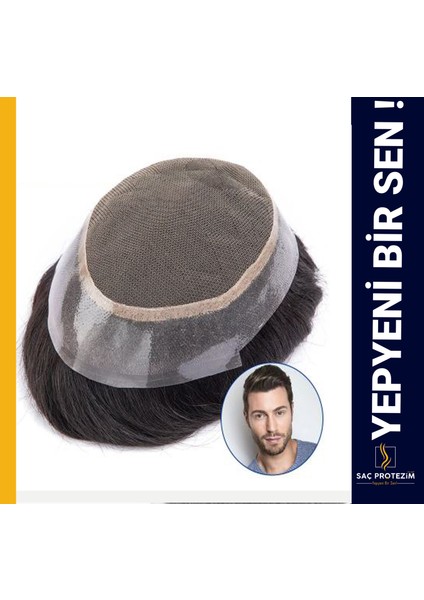 Protez Saç 7x9 1b (Siyah) Ince Telli Her Yöne Taranabilen Alt Yapı fiyatları