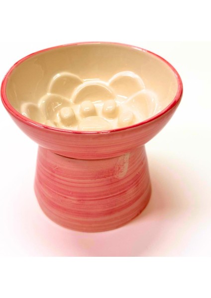 Ayaklı Yavaş Mama Yeme Kabı Turuncu