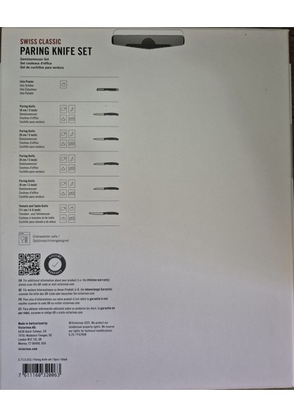 6.7113.61G Swiss Classic 6 Parça Soyma Bıçağı ve Soyacak Seti fiyatları