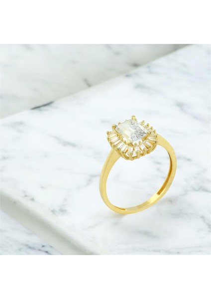 14 Ayar Altın Baget Yüzük - 0198768 fiyatları