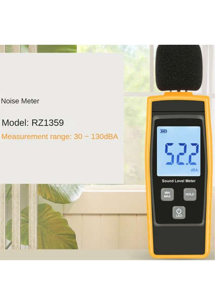Ses Seviyesi Metre Dijital Elde Taşınan Db Metre Sonometros Gürültü Ses Seviye Ölçer 30-130DB Decibels Mini Ses Ölçer (Yurt Dışından)