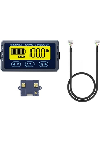 Baiway Pil Test Cihazı 8V-120V 50A Coulomb Metre Kapasite Göstergesi Lityum Iyon Dedektörü Coulomb Metre Voltmetre (Yurt Dışından)